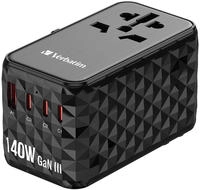 Verbatim 32125, VERBATIM GAN III UNIVERSAL Reiseadapter UTA-10 mit 2 X USB-C PD 140W