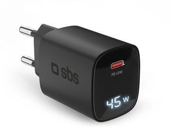 SBS Mobile SBS PD Reiselader 45W USB-C LCD Display GaN schwarz (TETRGANLCD1C45K)