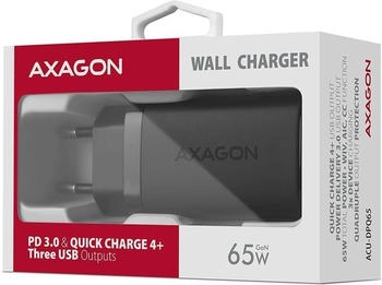 Axagon ACU-DPQ65 Ladeger&auml;t f&uuml;r Mobilger&auml;te Schwarz Indoor (ACU-DPQ65)