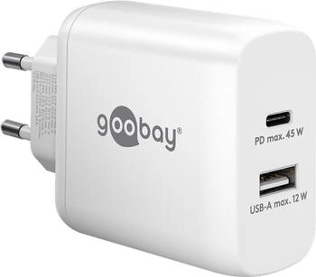 Wentronic Goobay 65412 Ladegerät für Mobilgeräte Kopfhörer - Laptop - Smartphone - Tablet Weiß AC Drinnen (65412)