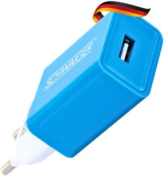 Schwaiger LAD300B 511 Ladeger&auml;t f&uuml;r Mobilger&auml;te Blau - Wei&szlig; Indoor (LAD300B511)
