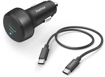 Hama Auto-Schnellladegerät mit Ladekabel USB-C PD 25 W 1 m Schwarz (00201614)