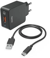201625 Ladeset, Usb-c,qc3.0, 19,5 W Schwarz - Hama