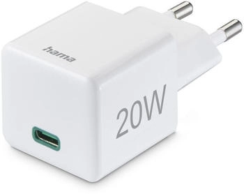 Hama Schnellladegerät USB-C Mini-Ladegerät PD 20 W Weiß (00201840)