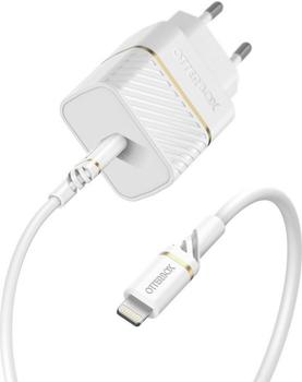 OtterBox Wall Charger - Netzteil - 20 Watt - 3 A - PD 3.0 (24 pin USB-C) - Cloud Dust White - f&uuml;r Apple iPad/iPhone/iPod (Lightning)