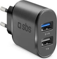 2100 mAh Charger - 2.1A + 1A - Black