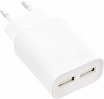 InLine Netzteil - 2.1 A - 2 Ausgabeanschlussstellen (USB) - wei&szlig;