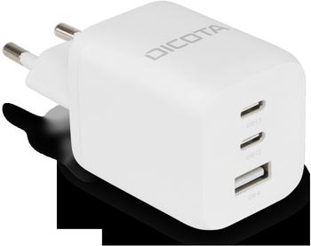 Dicota Netzteil - kompakt GaN - 65 Watt - 5 A - PD 3.0 - 3 Ausgabeanschlussstellen (USB 2 x USB-C) - weiß - Europa (D32054)