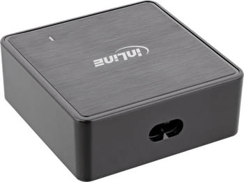 InLine Netzteil - 60 Watt - 3 A - PD 3,0 QC 3.0 - 5 Ausgabeanschlussstellen (4 x USB 24 pin USB-C) - Schwarz (31515I)