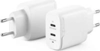 2X40 Rapid Power 2 Port 40W USB-C GaN Wall Charger
