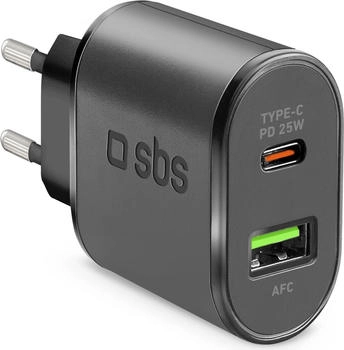 SBS Mobile SBS TETRPD25W Ladegerät für Mobilgeräte Schwarz Indoor (TETRPD25W)