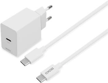 Deltaco USBC-AC146 Ladeger&auml;t f&uuml;r Mobilger&auml;te Universal Wei&szlig; Gleichstrom Drinnen (USBC-AC146)