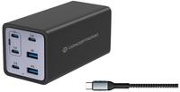 Conceptronic Netzteil - 200 Watt - Power Delivery 3.1, QC 3.0, PD 3.0 - 6