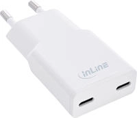 InLine 31509C, 30 Watt InLine USB Netzteil Ladeger&auml;t Dual USB-C, PD, PPS, wei&szlig;