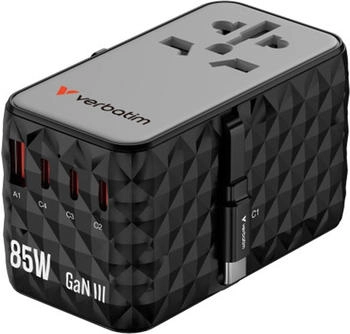 Verbatim Charge 'n' Travel GaN III Universal-Reiseadapter 85W