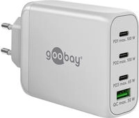 goobay 65556, Goobay USB-C PD Multiport-Schnellladeger&auml;t 100 Watt (wei&szlig;, 1x...
