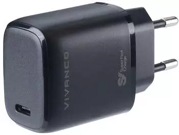 Vivanco Super Fast Charger USB Type-C Ladegerät Schwarz (63137)
