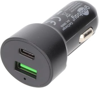 Goobay Dual-USB Auto Schnellladegerät USB-C PD 48W schwarz (39908)