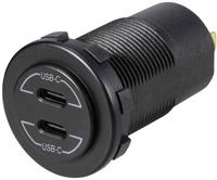 VOLTCRAFT USB-C&reg;-Doppelsteckdose 9V-30V-60W Belastbarkeit Strom max.=3A 12 - 24 V/DC
