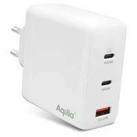 Aqiila Chargebird W4 GaN-Ladeadapter wei&szlig;, 100 Watt (AQWCW4PBI120W928)