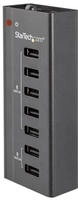 7 Port USB Charging Station with 5x 1A Ports and 2x 2A Ports charging strip - + AC