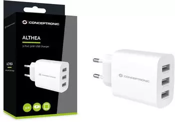 Conceptronic USB Charger 30 W Triple USB-A Ports