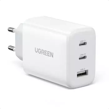 Ugreen 65 W Wall Charger Dual USB-C + USB-A White