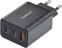 Intenso 7806510, Intenso W65ACC GaN USB Ladeger&auml;t 65W 1x USB-A, 2x USB-C Schwarz
