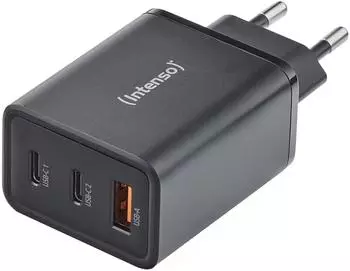 Intenso GaN 65 W Charger Dual USB-C + USB-A Black