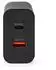 Nedis USB-C 65 W + USB-A 18 W Wall Charger Black