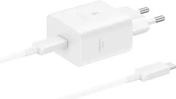 Samsung EP-T4511 weiss USB-C Schnellladedapter mit Datenkabel 45W