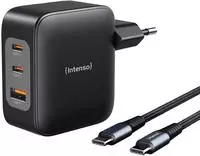 INTENSO 7810010, Intenso W100ACC+C520C black USB Ladeger&auml;t 100 W 2x USB-C, 1x USB-A