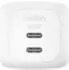 Belkin WCH019kqWH GaN wall charger 2x USB-C 50W White