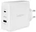 LogiLink PA0281 USB Ladegerät 100 W 1x USB-A 1x USB-C USB PD Weiß Innenbereich
