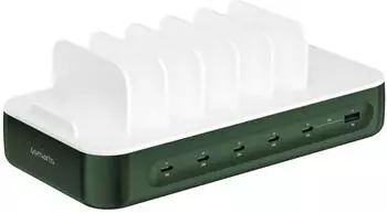 4smarts Ladestation Team 100W 5C/1A inkl. 6 Kabel gr&uuml;n