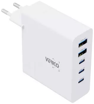 Verico Mojo 140W GaN 5 USB Ladeger&auml;t 140 W 2x USB-A 3x USB-C USB PD 3.0 Wei&szlig; (4OJ-ABGWE1-N1)