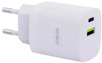 Verico Mojo 30W GaN 2 USB Ladeger&auml;t 30 W 1x USB-A 1x USB-C Wei&szlig; Innenbereich (4OJ-ACEWE1-N1)