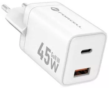 Forcell Charger 45W USB USB-C GaN White