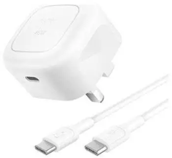Belkin BoostCharge Compact USB-C charger (45W) with USB-C cable White