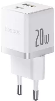 Baseus USB-C wall charger 20W CCZC20UE White
