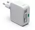 Hama Schnellladegerät GaN 2x USB-C ausziehbares Ladekabel PD 65 W Weiß