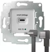 smart things sCharge sC30-EU C 30W USB Steckdose Unterputz mit USB-C Kabel...
