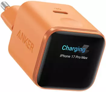 Anker Nano Ladeger&auml;t (45W, Smart Display) orange