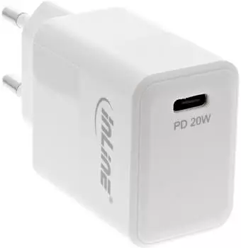 InLine USB PD Netzteil Ladeger&auml;t Single USB-C 20W wei&szlig;