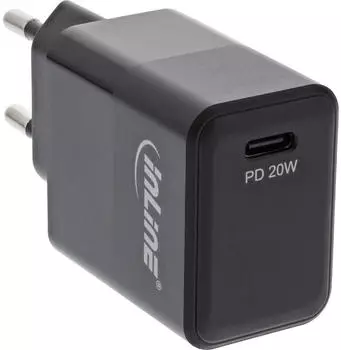 InLine USB PD Netzteil Ladeger&auml;t Single USB-C 20W schwarz