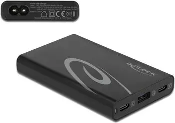 DeLock 41453 USB Ladeger&auml;t USB-C&reg; USB-A USB PD Schwarz Steckdose USB Power