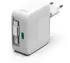 Hama Schnellladegerät GaN 2x USB-C ausziehbares Ladekabel PD 30 W Weiß