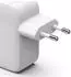 Hama Schnellladegerät GaN 2x USB-C ausziehbares Ladekabel PD 30 W Weiß