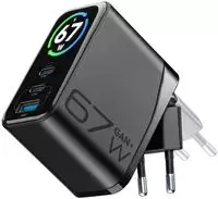 Cellularline TFT Multiport Charger 67W Schnellladeger&auml;t,GaN,2xUSB-C,1xUSB-A