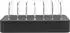 Manhattan 102254 USB Ladestation 50 W 6x USB-A Schwarz Transparent